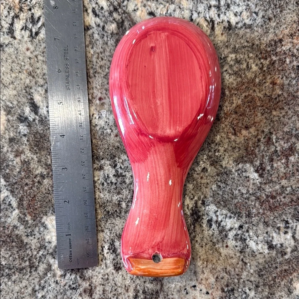 Anthropologie Orange and Yellow Spoon Rest
